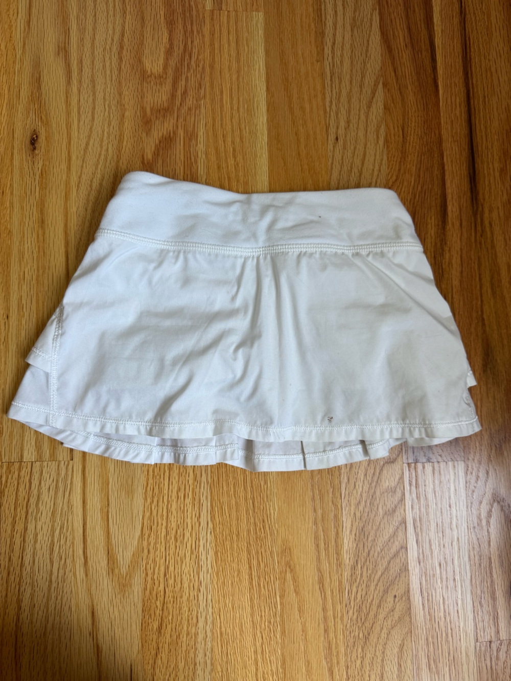 Avivva athletic White Girls 5/6 tennis Skort Pleated w shorts zip mini pocket